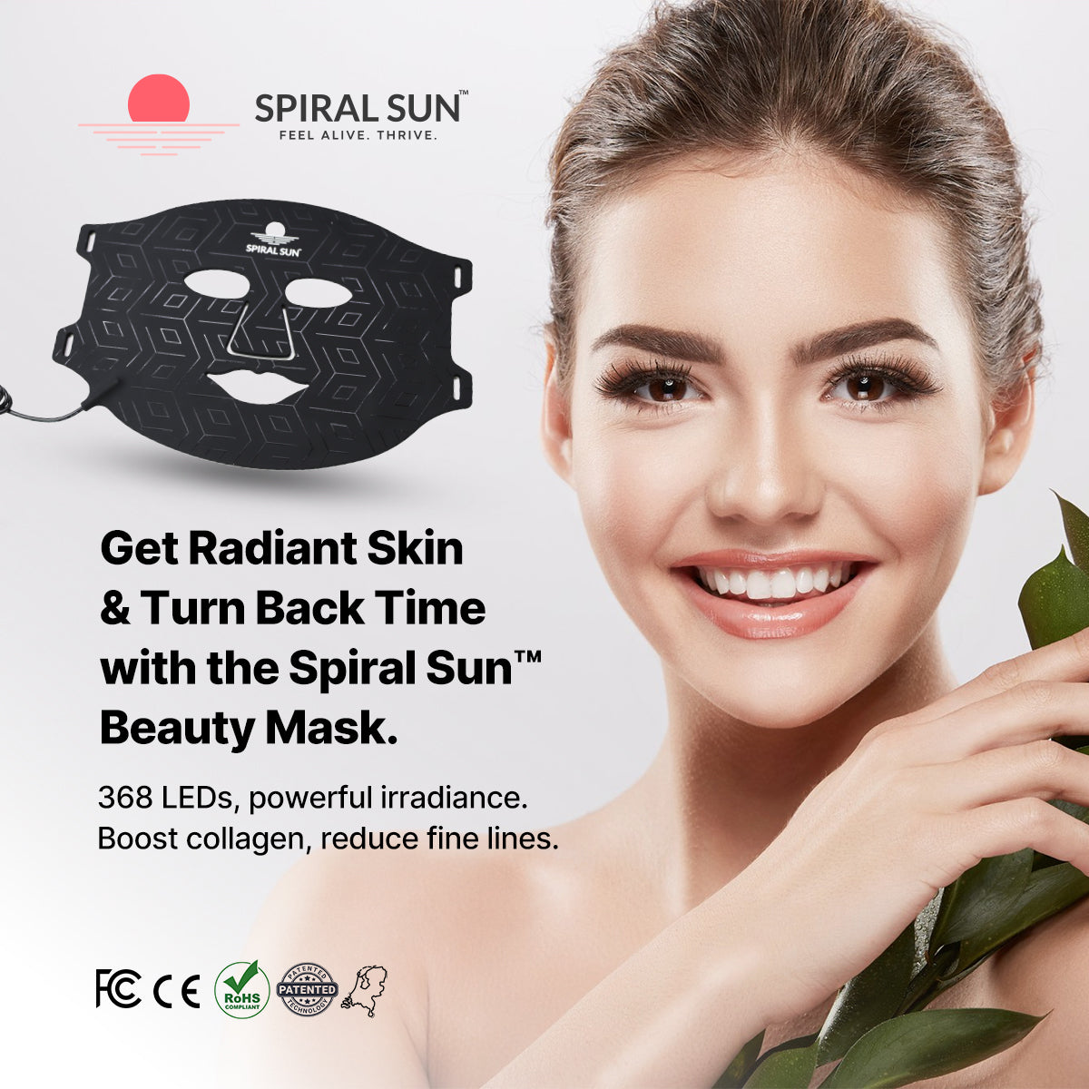 Spiral Sun™ Red Light Therapy Beauty Mask