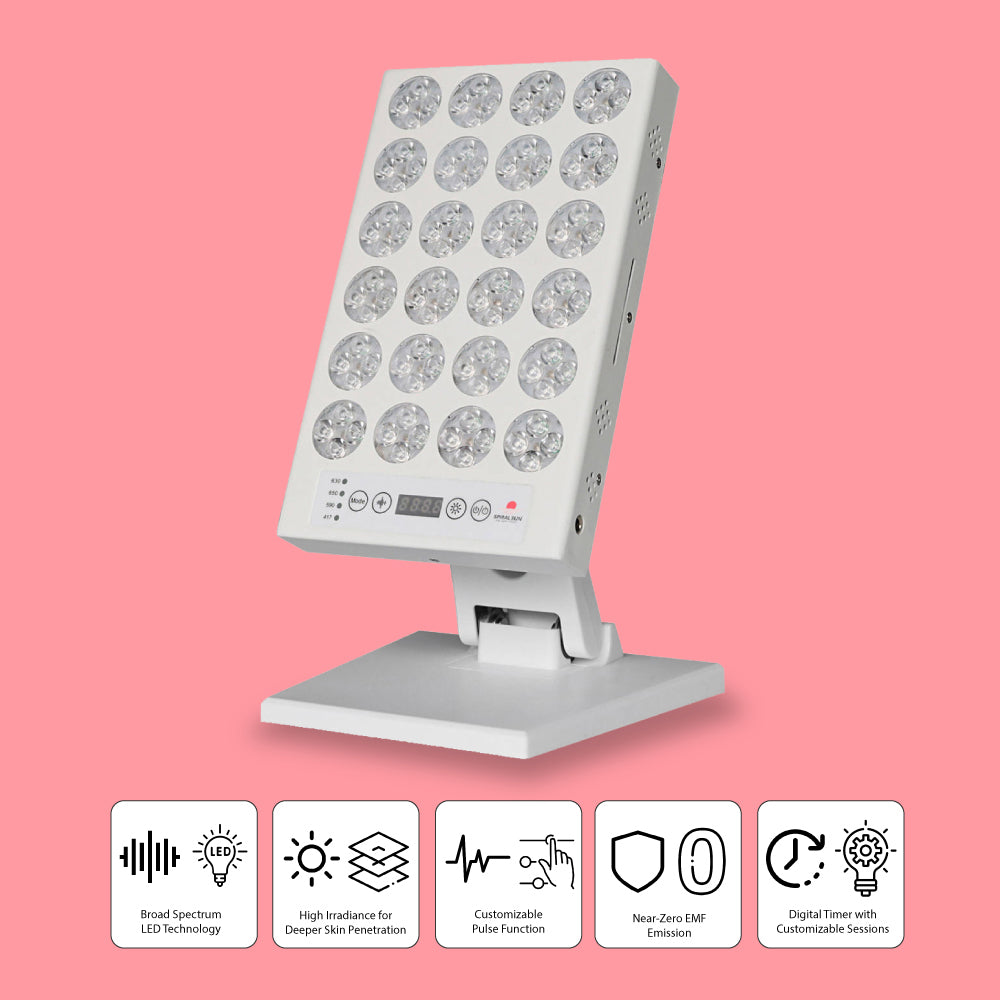 LED Light Therapy Panel | Light Therapy Beauty Panel | Spiral Sun™