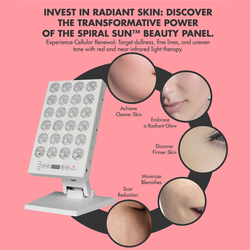 LED Light Therapy Panel | Light Therapy Beauty Panel | Spiral Sun™